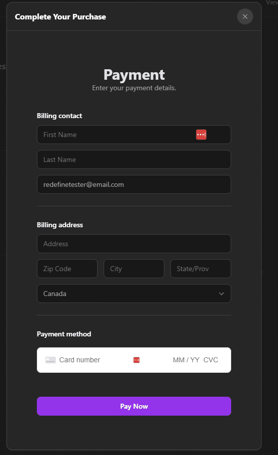 Secure Checkout - Stripe-integrated payment window for safe transaction processing